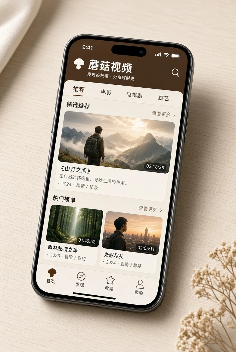 蘑菇视频移动端服务视觉